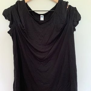 Old Navy Black top with cut out sleeves XL NWT